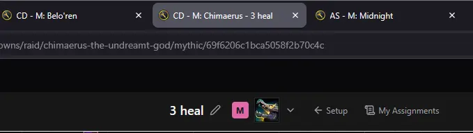 Browser tabs showing the new CD/AS prefixed titles with boss and note name