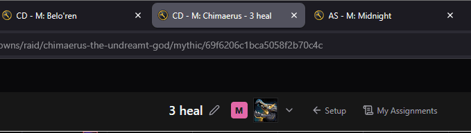 Tab titles showing CD and AS prefixes with boss and note name