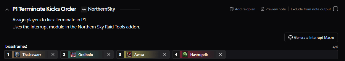 Generate Interrupt Macro button on an Interrupt assignment block