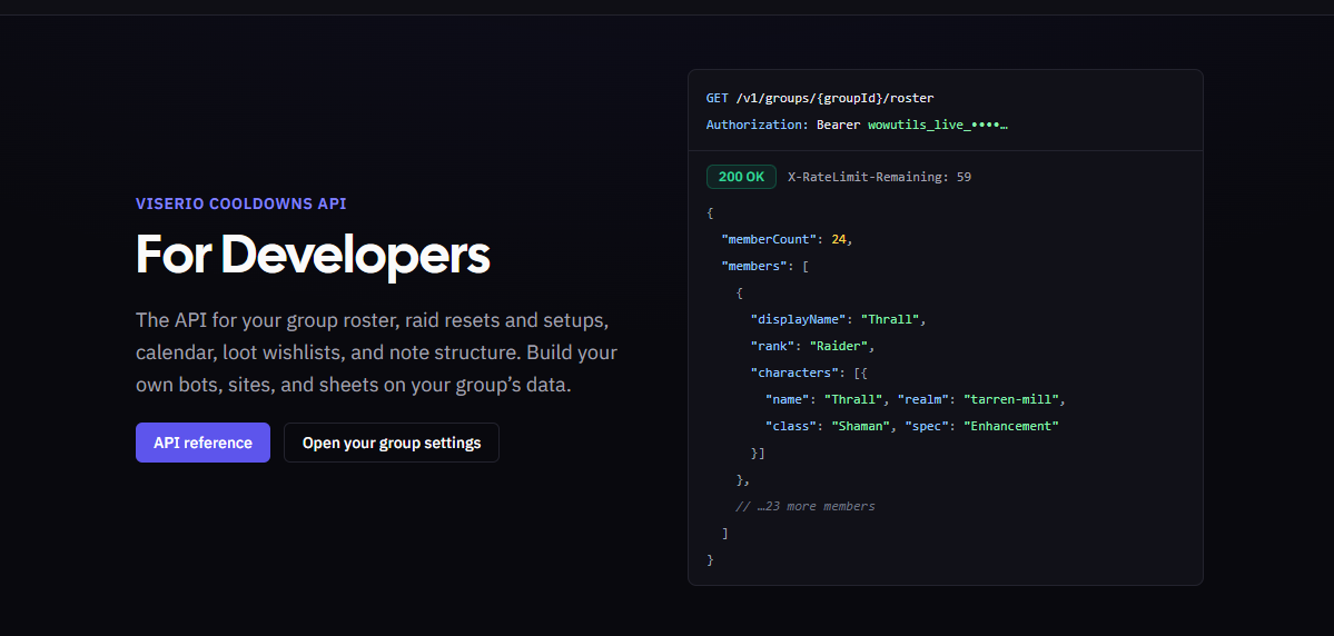 The WowUtils API reference documentation