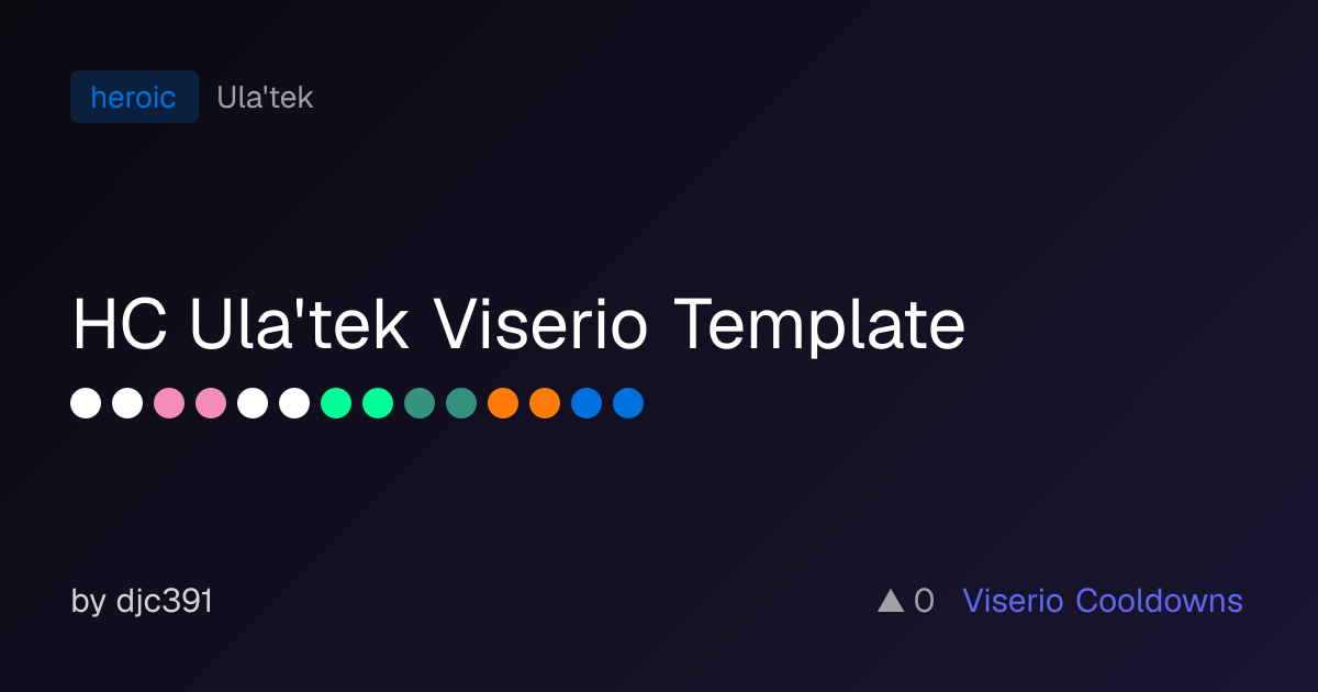 HC Ula'tek Viserio Template: Ula'tek heroic cooldowns